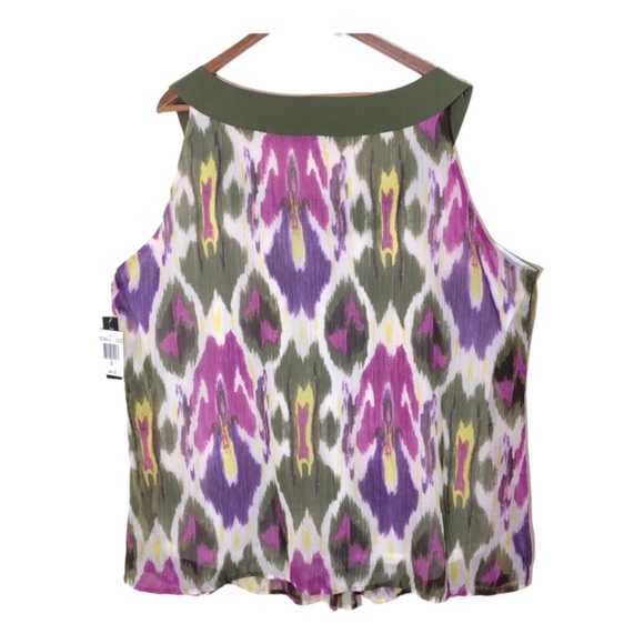 NWT Zac and Rachel Womens Tank Top Plus Size 3X Colorful Summer - Picture 2 of 6